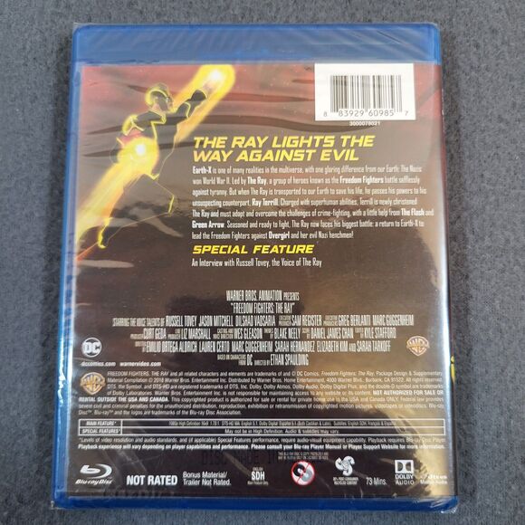 DC Comics Freedom Fighters The Ray Blu-Ray Animated Movie NEW Sealed - Picture 2 of 5
